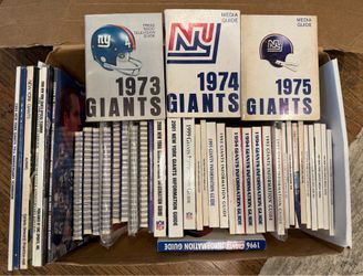 Vintage New York Giants Media Guide Collection – NFL Memorabilia Lot