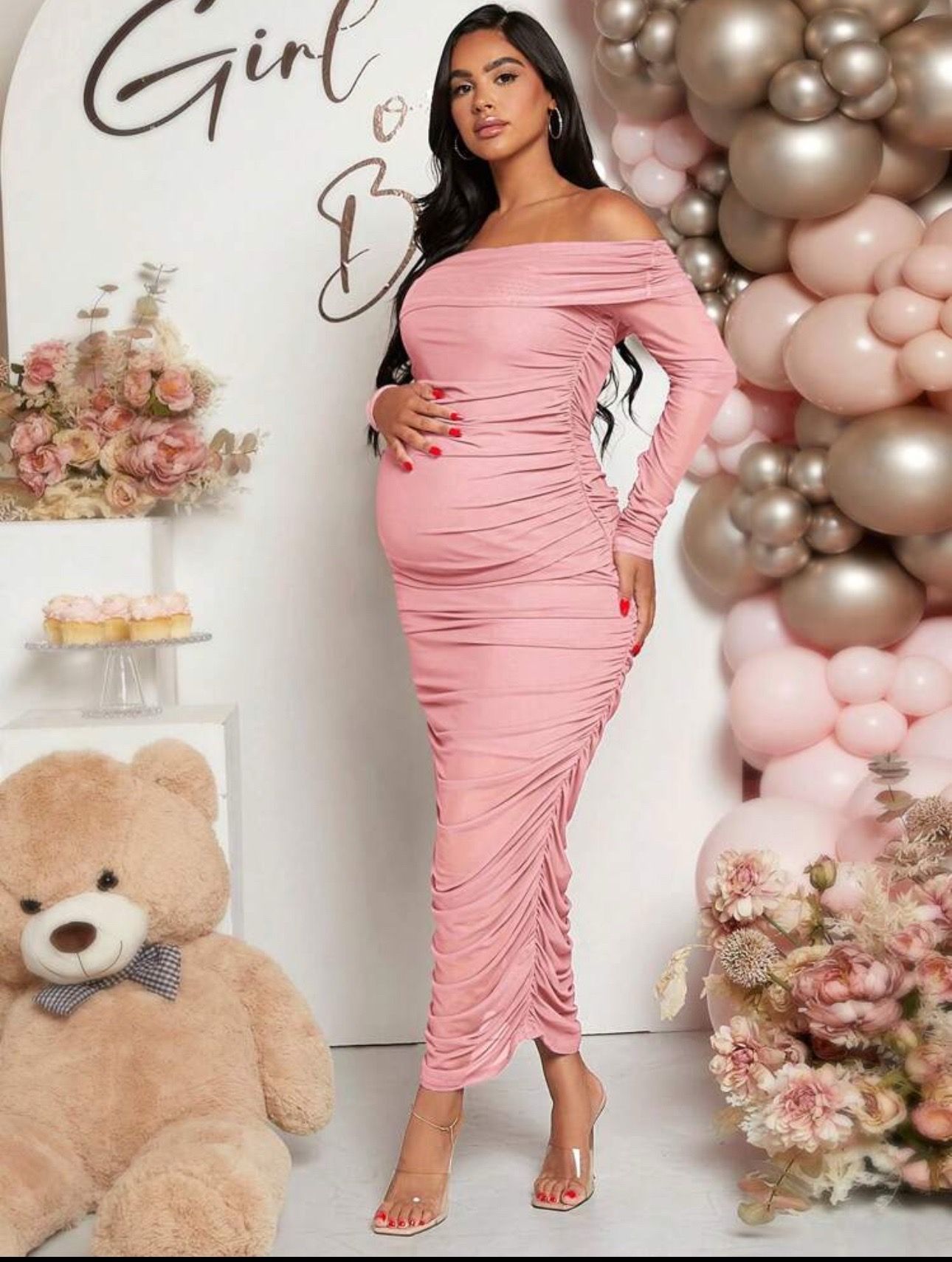 Baby shower dress Large never used