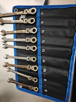 Chrome Vanadium Flex-Head Ratchet Wrench Set