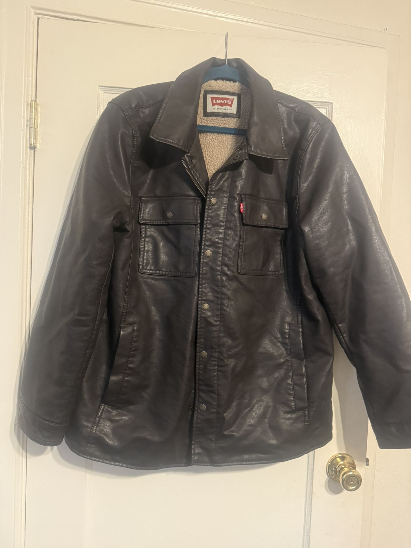 New Men’s Leather Levi’s Strauss Jacket