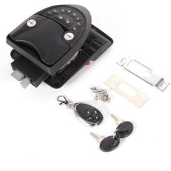 Digital Keyless Entry Door Lock Latch Handle Knob Lock with Remote Camper Trailer, Remote Key 2 Piece, Waterproof Control Latch Handle for Travel Trai