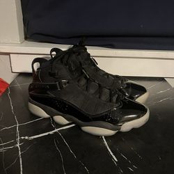 Air Jordan 6 Rings “Black Patent” Basketball Sneakers