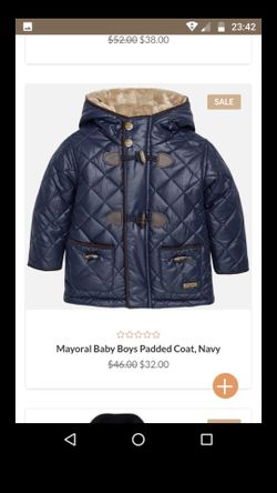 Mayoral baby boy coat