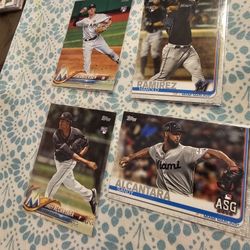 Miami Marlins Newer Baseball Cards Lot 