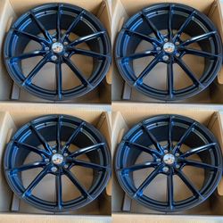 New 19 Inch Sport Performance Rims Wheels 19x8.5 +35, 19x9.5 +35 (5x114.3) Black