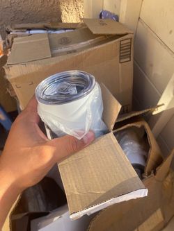 White Sublimation Tumbler with Clear Lid
