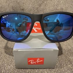 New Ray-Ban Polarized Blue Mirror lens Rb4165 622/55 55-16-145 Men's Sunglasses 