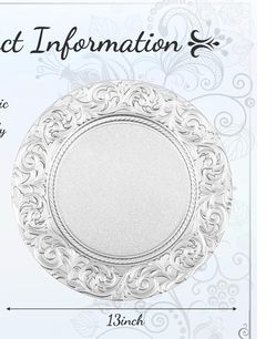 Silver Charger Plates New$1..50 each new