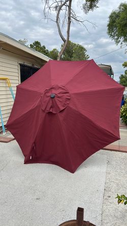 Large Burgundy Outdoor Patio Umbrella