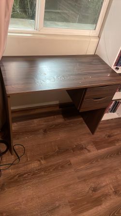 Small brown desk