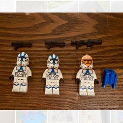 Set of Two 501st Lego brand And 1 Ahsoka Clone Trooper Lego Brand
