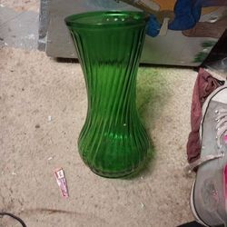 Hoosier Glass Green Vase