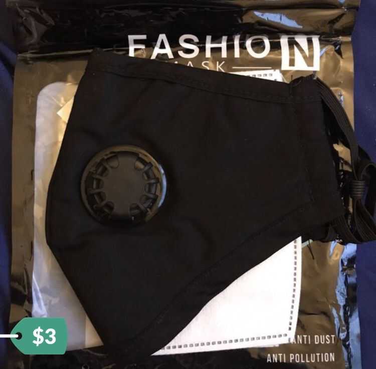 3 cotton face masks with 24 pm2.5 filters