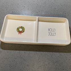 Rae Dunn Holly Jolly Tray