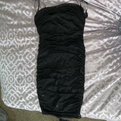 Black dress with silver sparkles