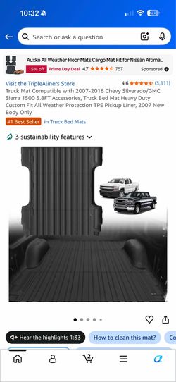 Silverado/Sierra truck bed mat