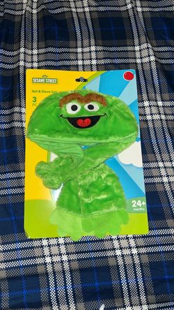Sesame Street Oscar the Grouch Hat & Glove Set
