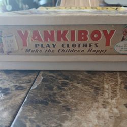 
Vintage 1950’s yankiboy Play Clothes In Original Box  Rag Doll Outfit

This product is a vintage 1950's Yankiboy play clothes set in original box for