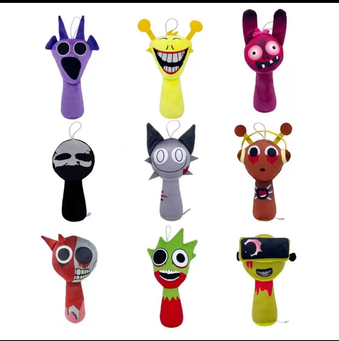 Sprunki plush scary Sprunki plush 9pcs
