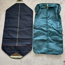 Garment Travel Bags, lot of 2, 4’x2’, excellent condition.  1 premium Ricardo Beverly Hills foldable, hanging, hd vinyl, lockable, 4 extra zippered co