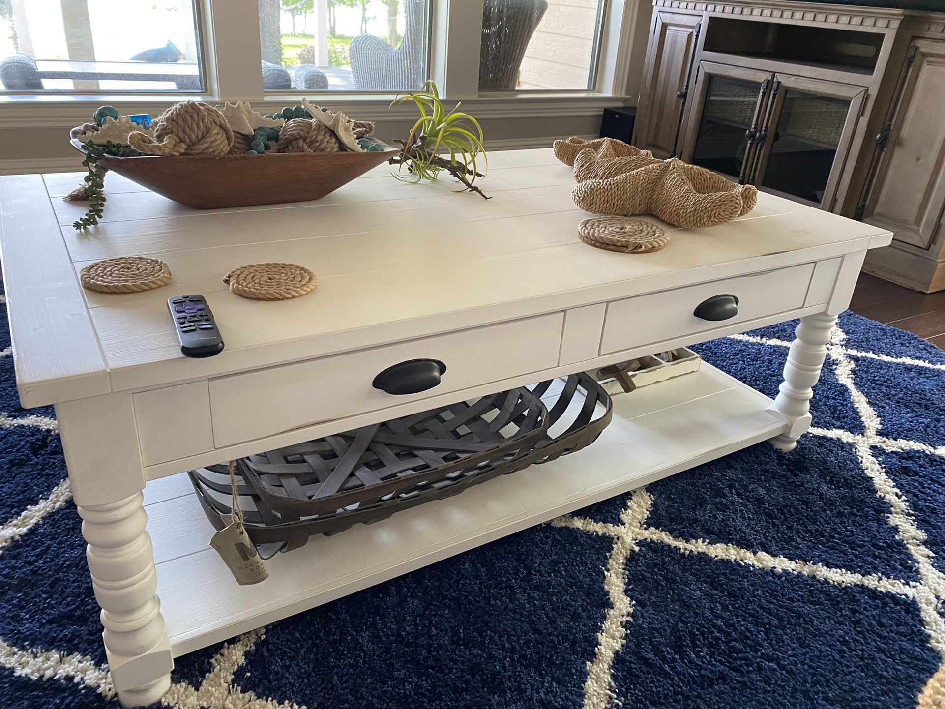Magnolia Home Bobbin Coffee Table White Like New for Sale in