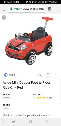 Avigo mini cooper best sale s push car