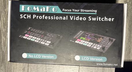 FoMako 4K HDMI Video Mixer Switcher, 5-Channel HDMI Live Streming Switcher, 4k 60FPS Input,1080p 60FPS Output