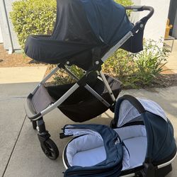 Mockingbird Stroller with bassinet and accessories