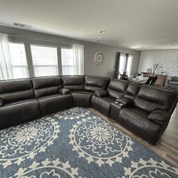 Ashley Furniture Leather Recliner Sectional