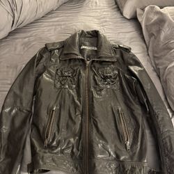Brand New! Rare! Mens SUPERDRY Leather Jacket. Size: 42-44 Large (SUPERDRY 2XL). Brown Leather 