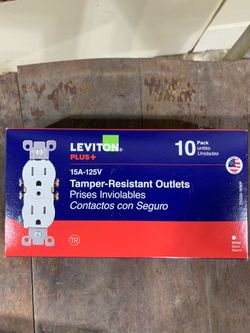 ⚡ Leviton 15A Tamper-Resistant Duplex Outlets (10-Pack) – Brand New! ✅