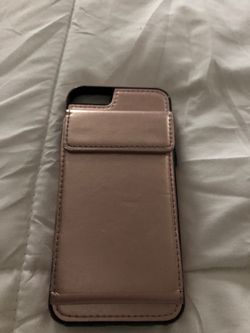 iPhone 6 rose color case with card holder in money holder