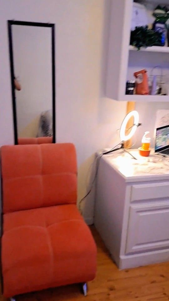 Red CHAIR Low To Ground