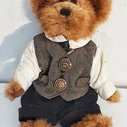Vintage BOYDS BEAR plush Gentleman Teddy Bear W Round Tag 8.5" X 5" 1999