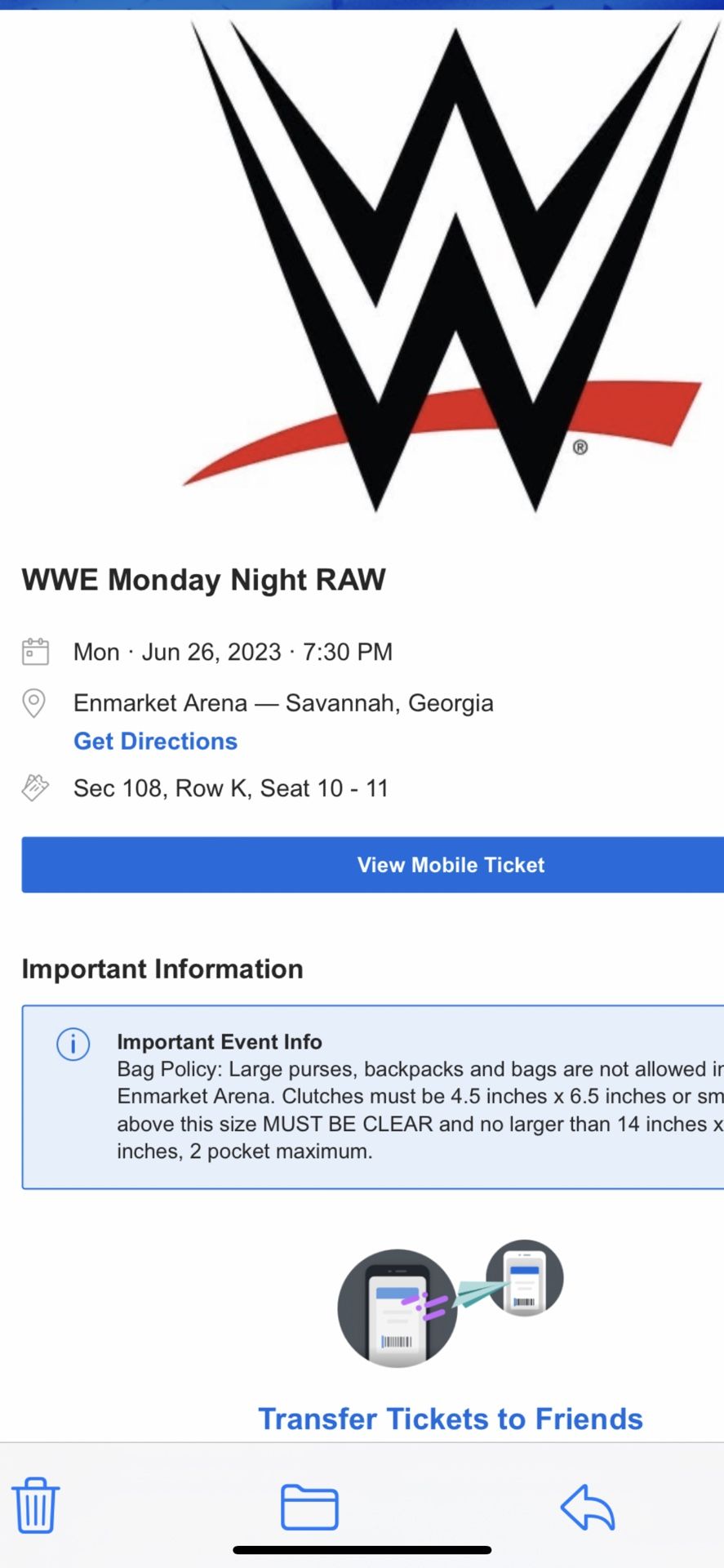 WWE Tickets