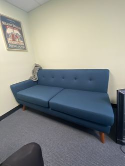 Modway Engage Left Arm Loveseat in Mid-Century Modern Upholstered Fabric Azure