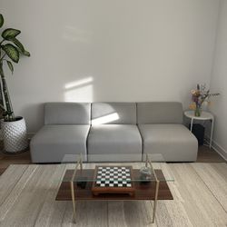 Grey Modular Boucle Sofa
