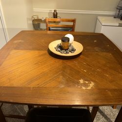 Solid Wood Counter-Height Dining Table Set – 4 Chairs – Must Go