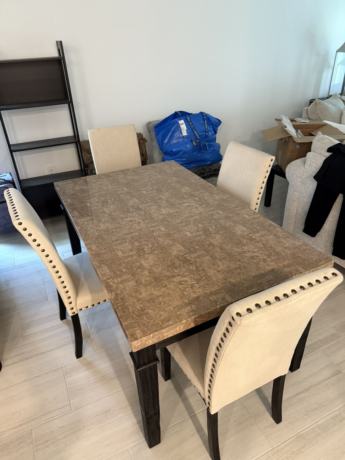 Free Dining Table & Chairs And Bookcase