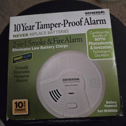 USI Bedroom 2-in-1 Smoke and Fire Smart Alarm with 10 Year Sealed Battery and Universal Smoke Sensing Technology (MI3050SB)