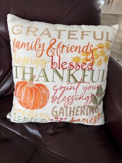 Fall throw pillow