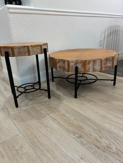 Vintage Coffee Table and Side Table Set