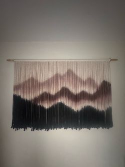 Large Macrame Mountain Wall Hanging – 57” x 35”