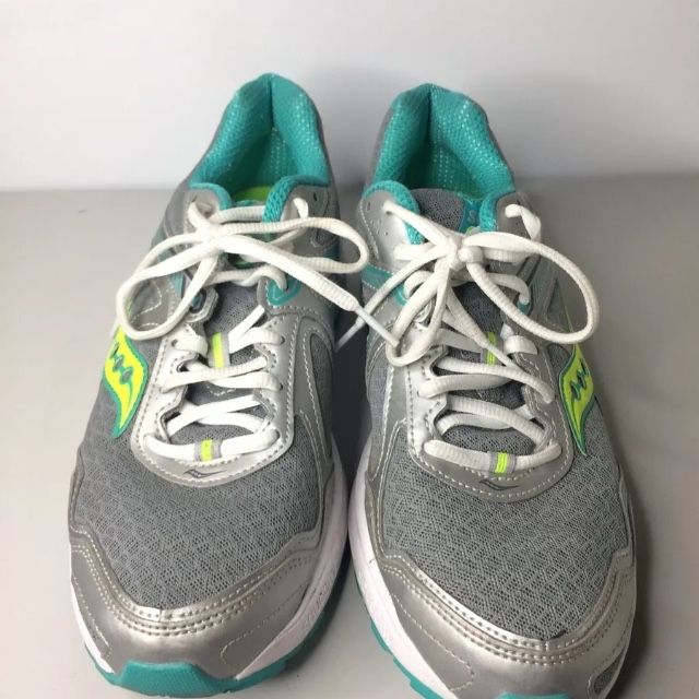 Saucony Cohesion Running Shoes Gray Blue 61589 Lace Up Low Top