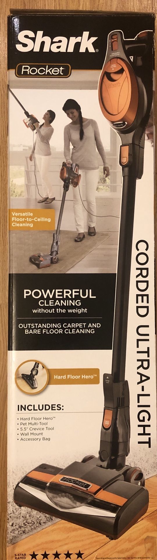 NEW - Shark HV302 Rocket Ultra-Light Corded Bagless Vacuum for Carpet and Hard Floor