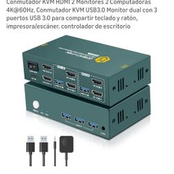 HDMI KVM Switch for 2 Monitors and 2 Computers