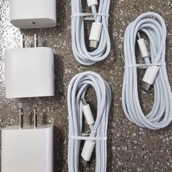 3-Pack Charging Cables With Power Adapters (6ft)