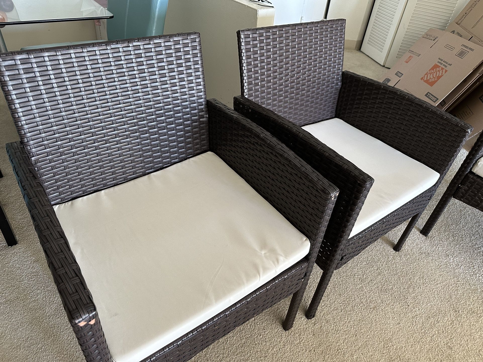 3 Pieces Patio Furniture - Ratam Chairs