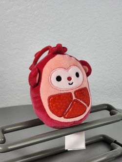 3.5" Squishmallow Cardona the Pomegranate Monkey Keychain Charm Plush