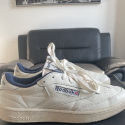 Reebok Club C 85 Vintage Sneakers 'Chalk Vector Navy' GX3683 Mens Size 8